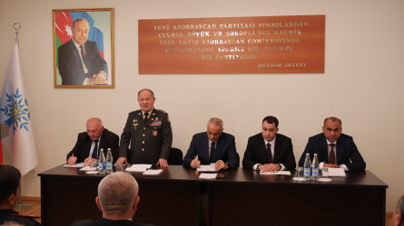 Qusar rayonunda “İlham Əliyev – qələbəmizin memarı, sülhün müəllifi” mövzusunda konfrans keçirilib