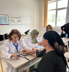 Qusar rayonunun Gican kəndində səyyar tibbi xidmət təşkil olunub