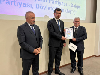 Qusar rayonunda Yeni Azərbaycan Partiyasının yaradılmasının 33 illiyinə həsr olunmuş tədbir keçirilmişdir