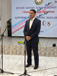 Qusar rayonunda 3 Dekabr – "Beynəlxalq Əlilliyi olan Şəxslər Günü" münasibətilə Qarabağ müharibəsi əlilləri ilə görüş keçirilib
