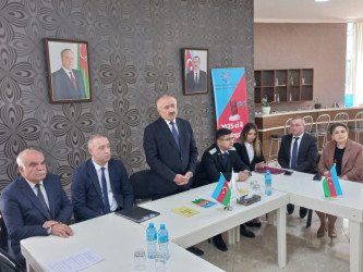 Qusarda "Heydər Əliyev siyasi məktəbini öyrənirik" dərslərinin növbəti məşğələsi keçirilib(01.05.2025)
