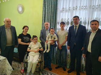 Qusar rayonunda Qurban bayramı münasibətilə şəhid ailələri və qazilərə bayram payları təqdim olunub