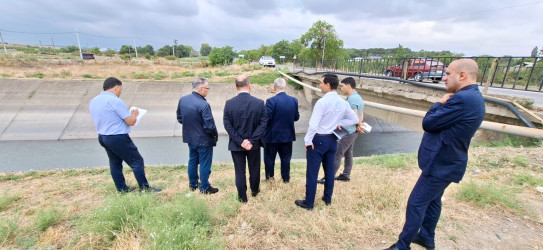 Qusar rayonunda su infrastrukturlarına yerində baxış keçirilib