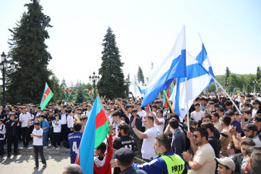 Çempion “Şahdağ Qusar” futbol komandası doğma Qusarda böyük təntənə ilə qarşılanıb