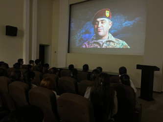 “Heydər Əliyev siyasi məktəbini öyrənirik” dərsləri çərçivəsində “Şanlı Zəfərimiz-əbədi qürurumuz” mövzusunda növbəti məşğələ baş tutub