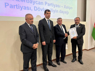 Qusar rayonunda Yeni Azərbaycan Partiyasının yaradılmasının 33 illiyinə həsr olunmuş tədbir keçirilmişdir