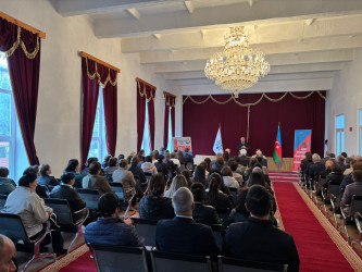 Qusar rayonunda Dövlət Müstəqilliyinin Bərpası Gününə həsr olunmuş konfrans keçirilib
