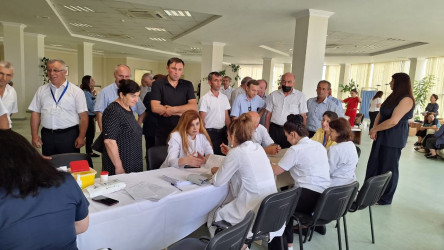 Qusar Rayon Mərkəzi Xəstəxanasında könüllü qanvermə aksiyası keçirilib.