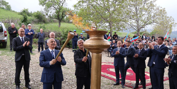 Mucuq kəndində təbii qaz açılışı təntənəsi