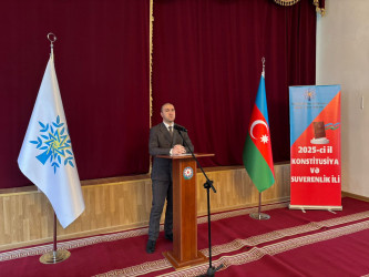 Qusar rayonunda Dövlət Müstəqilliyinin Bərpası Gününə həsr olunmuş konfrans keçirilib