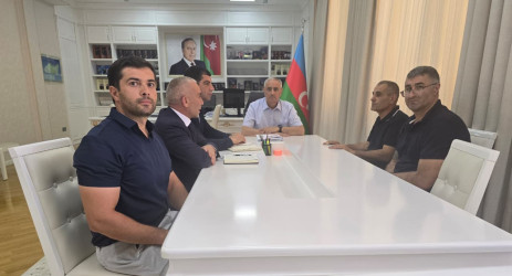 Qusar rayonunda ağır atletika üzrə fəaliyyət göstərən məşqçi-müəllimlərlə görüş keçirilib