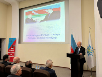 Qusar rayonunda Yeni Azərbaycan Partiyasının yaradılmasının 33 illiyinə həsr olunmuş tədbir keçirilmişdir