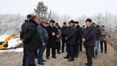 “Bənövşə” gölü su anbarında bərpa və yenidənqurma işlərinə start verilib