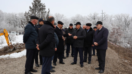 “Bənövşə” gölü su anbarında bərpa və yenidənqurma işlərinə start verilib